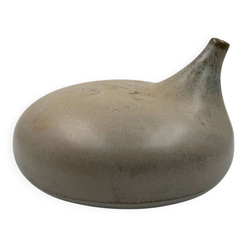 Mid-century organic modern gres vase, Franco Bucci Italy ca. 1970
