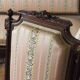 Antique French Empire Style Sofa and Chairs: Pink Satin Furniture Set