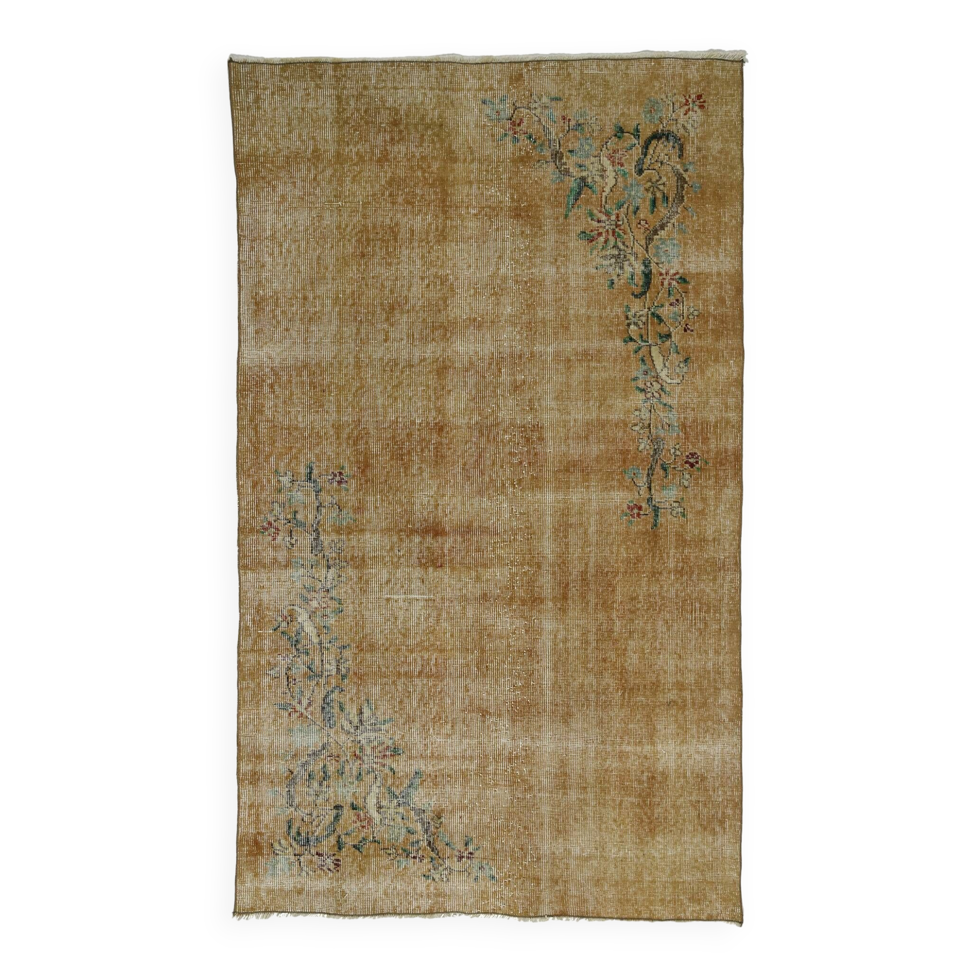 Turkish Anatolian Handmade Vintage Area Rug 210 cm x 124 cm