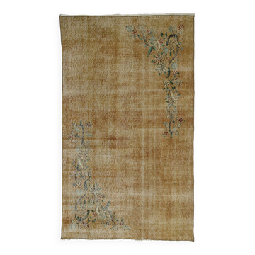 Turkish Anatolian Handmade Vintage Area Rug 210 cm x 124 cm
