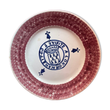 Détails sur  ancienne assiette visite à lokornan 1743 signé locronan comptoir des indes