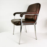 Modernist leather desk chair, germany, 1970s