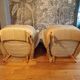Pair of velvet toad armchairs