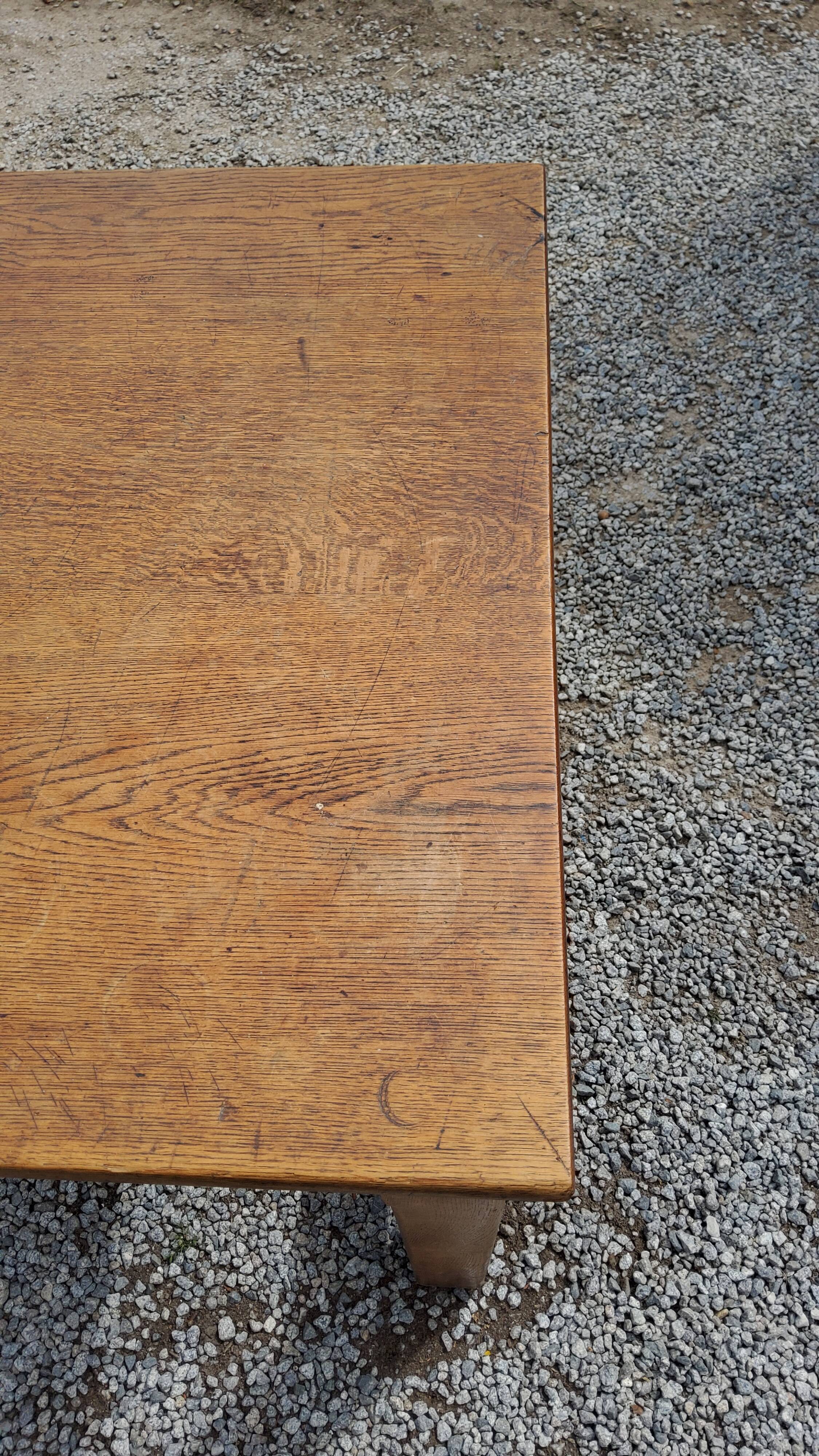 Oak farmhouse table 6 feet 2 drawers 200cm