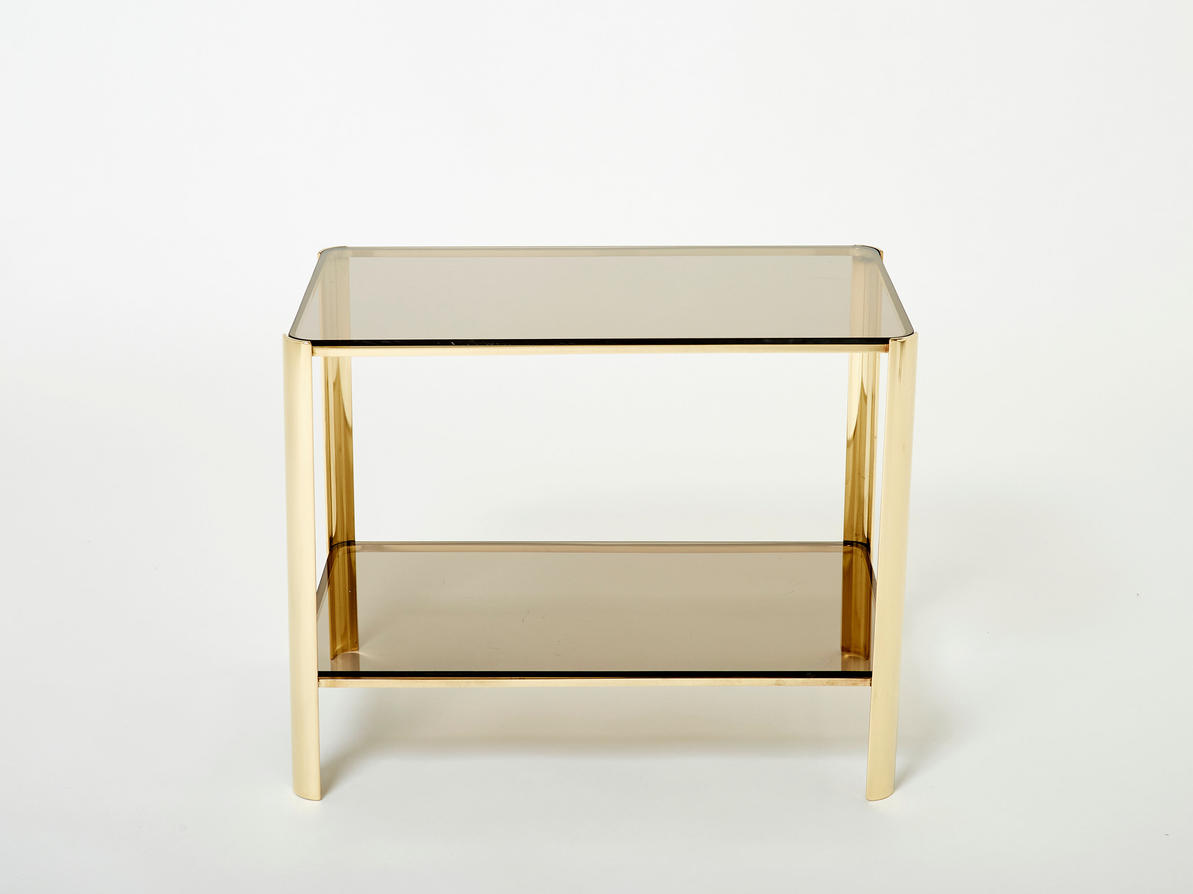 Bronze side table signed J.T. Lepelletier for Broncz circa 1960