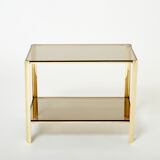 Bronze side table signed J.T. Lepelletier for Broncz circa 1960