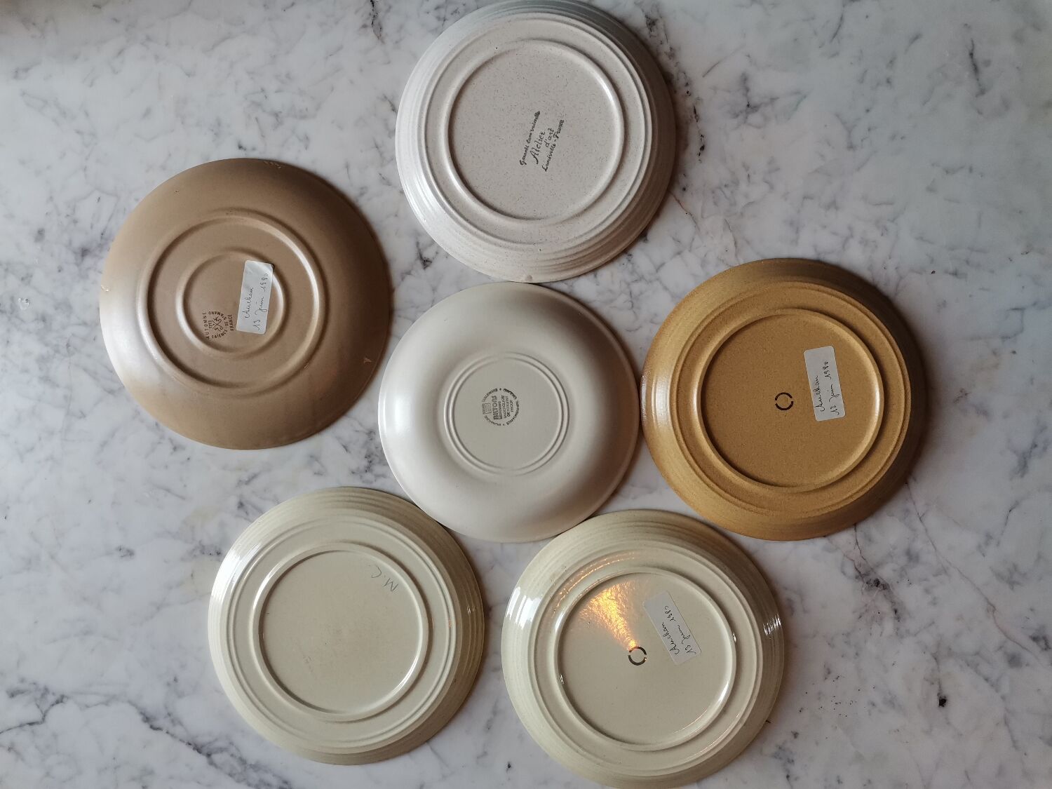 Vintage stoneware plate service