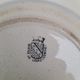 Opaque porcelain plate of Sarreguemines pattern vase of flowers diam 22 cm