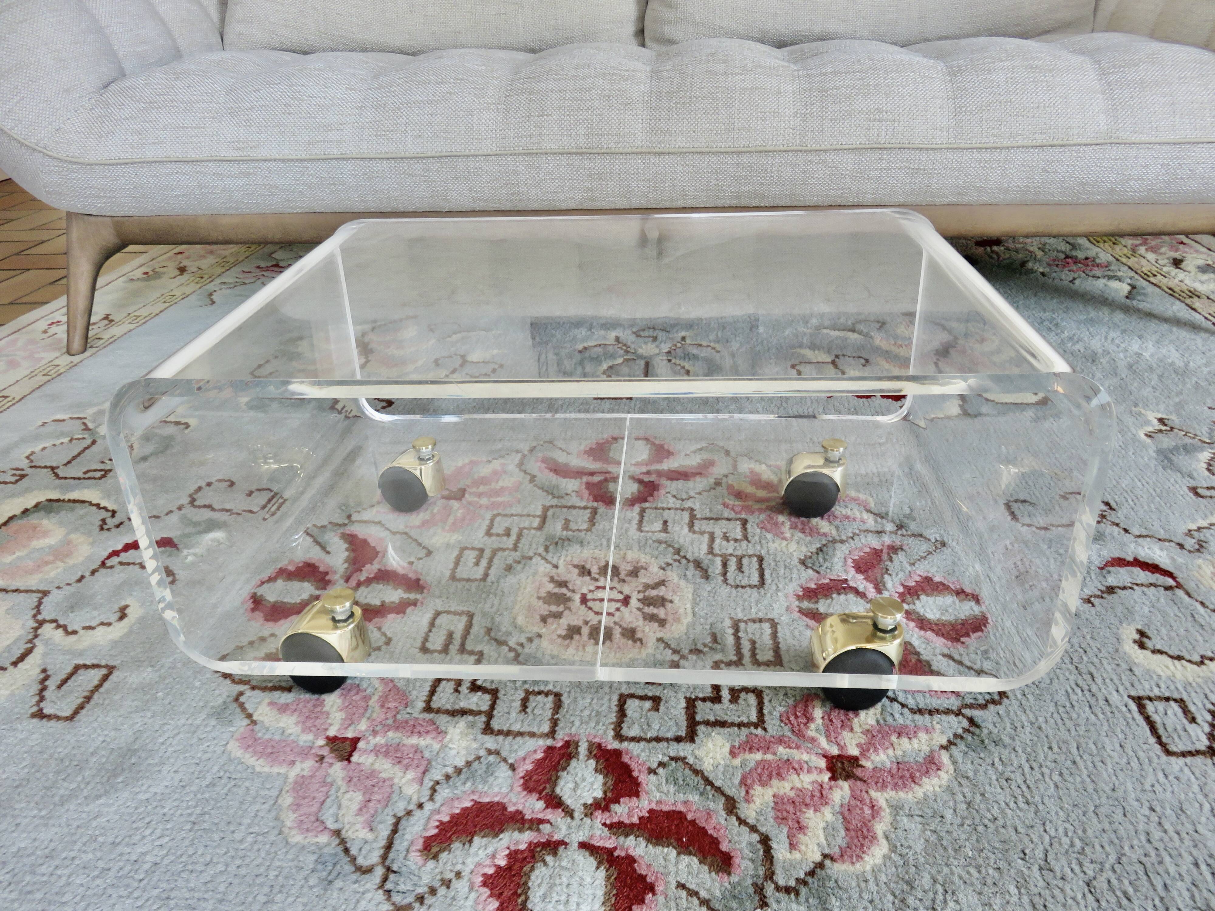 Plexiglas coffee table, David Lange, "The Invisibles of the Marais", 1970