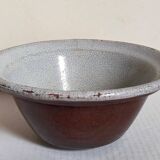 19th century enamelled earthenware salad bowl
