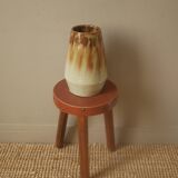 Ceramic vase signature Joseph Talbot La Borne artisanal manufacturing 50s handmade pottery