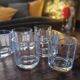 Set of 6 vintage faceted whisky glasses from the 70s-80s