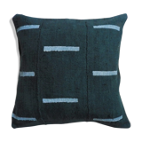Housse de coussin bogolan vert