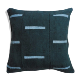 Housse de coussin bogolan vert