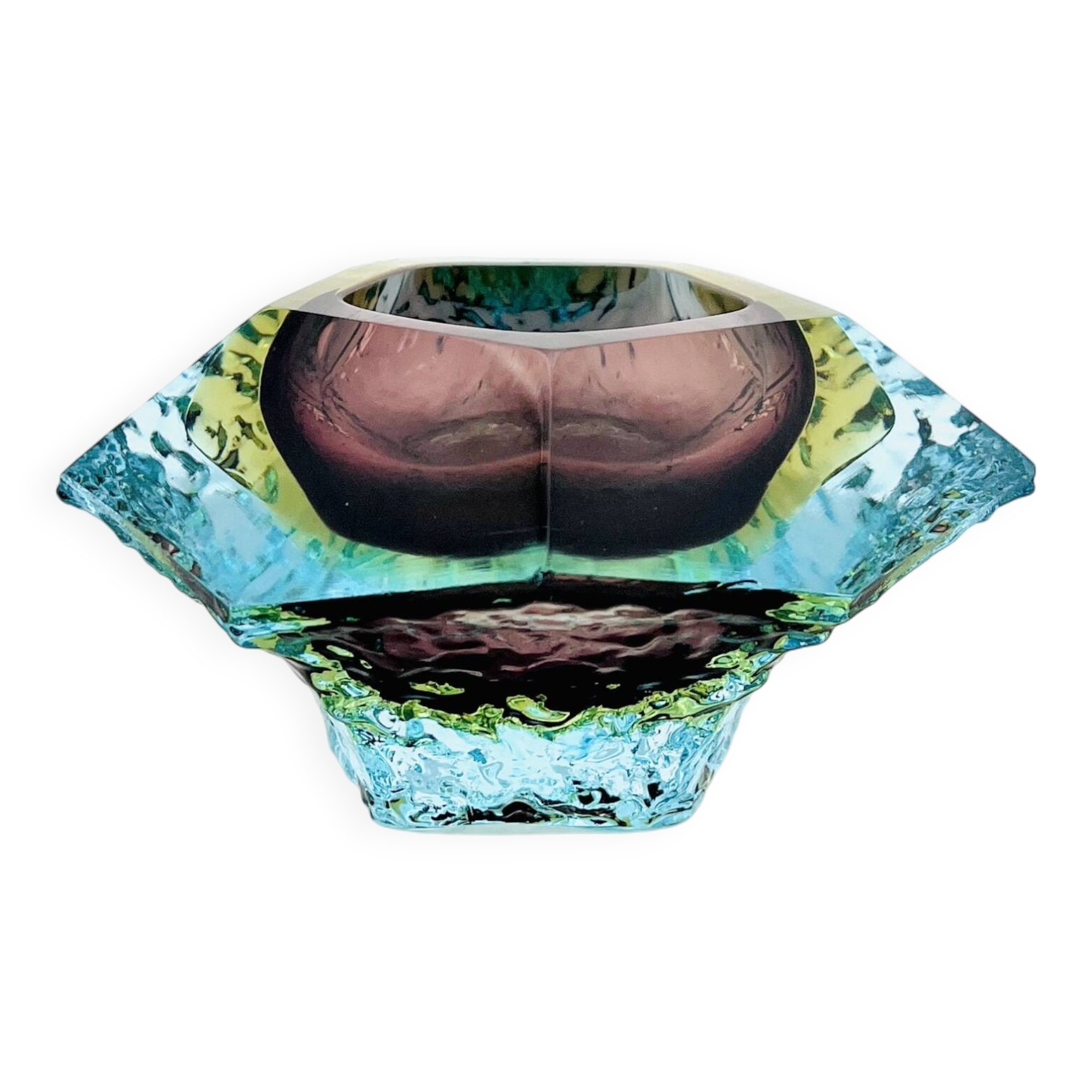 Alessandro Mandruzzato Murano Sommerso Ice Design Bowl