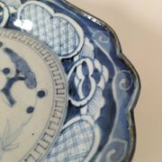 Antique Japanese porcelain cup – Arita blue decoration, late 19th century