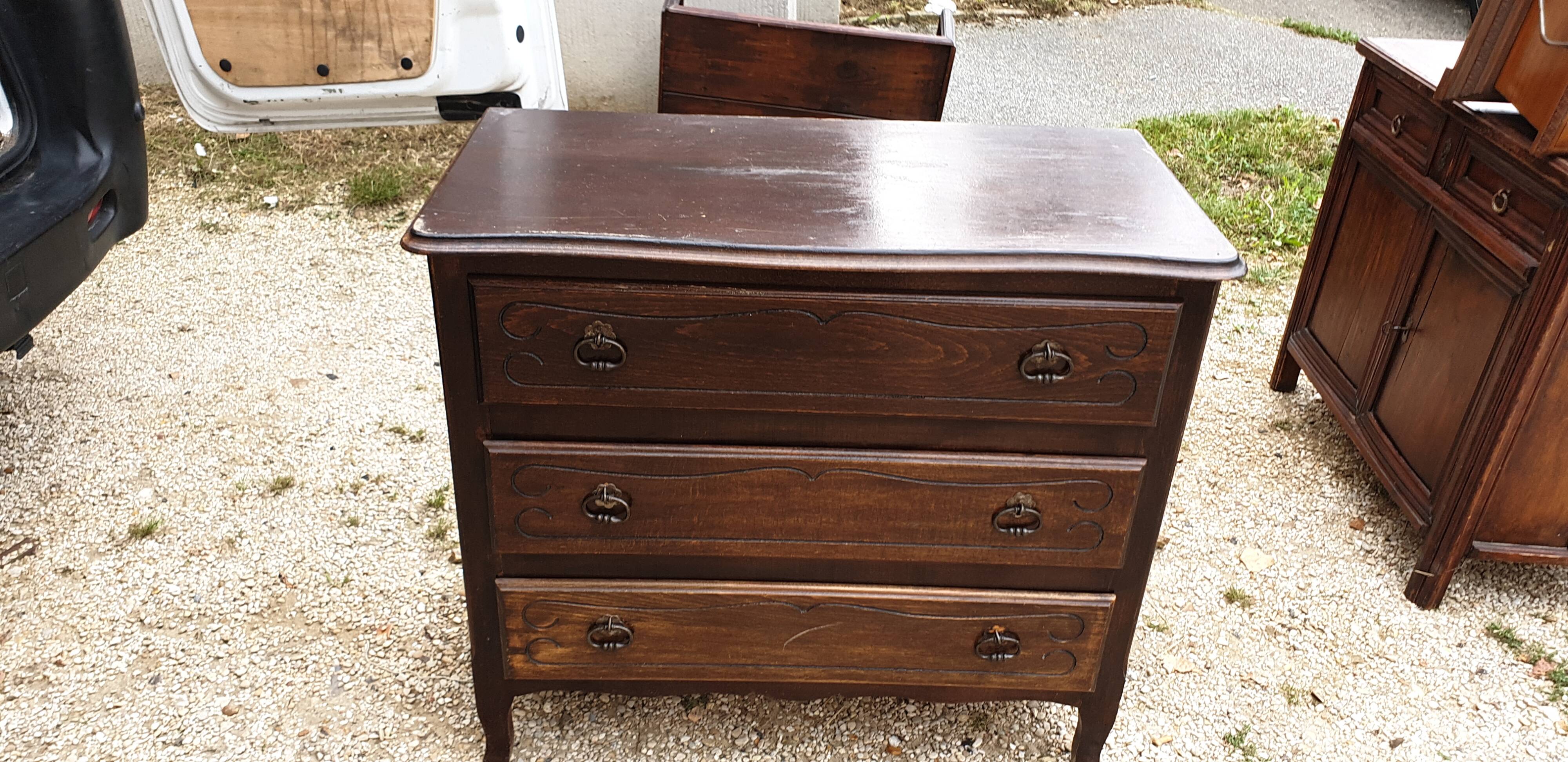 Louis xv chest of drawers in plywood 1960s