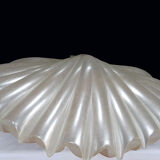 Liane Rougier lamp shell Benetier design 1970 in methacrylate