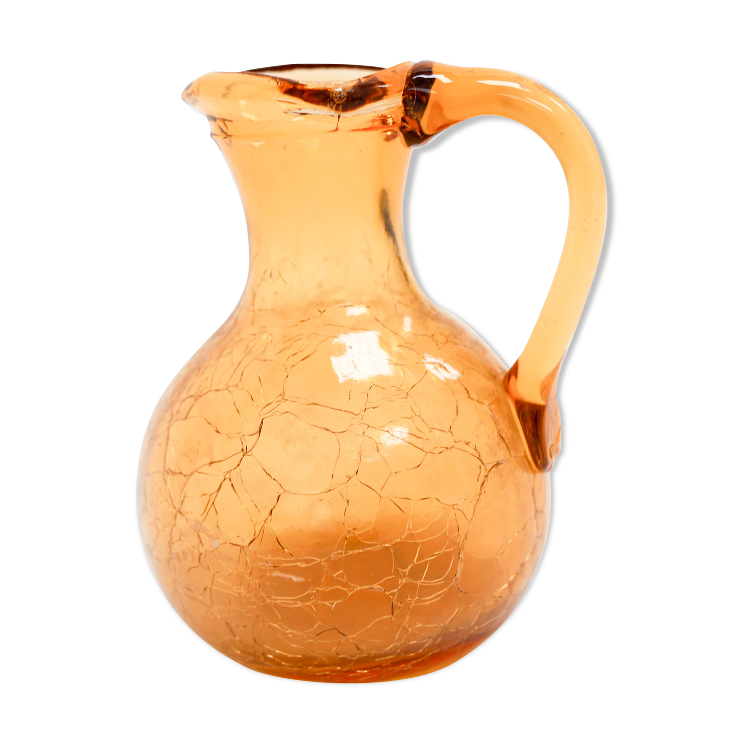 Pot en verre craquelé