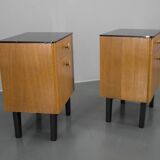 Ensemble de deux tables de nuit par Halabala pour UP Zavody, années 1950