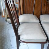 4 chairs Charles Ramos 60s solid beech