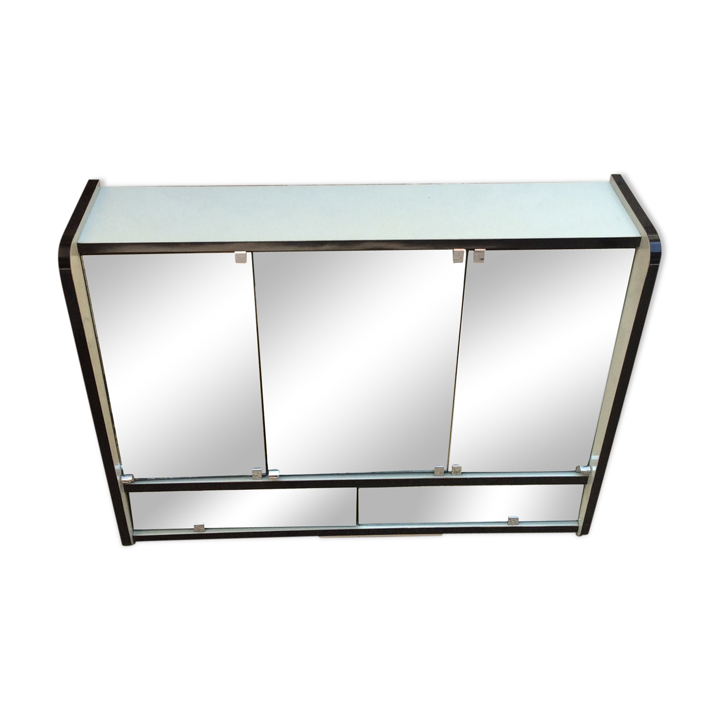 Glass toilet cabinet