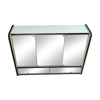 Glass toilet cabinet