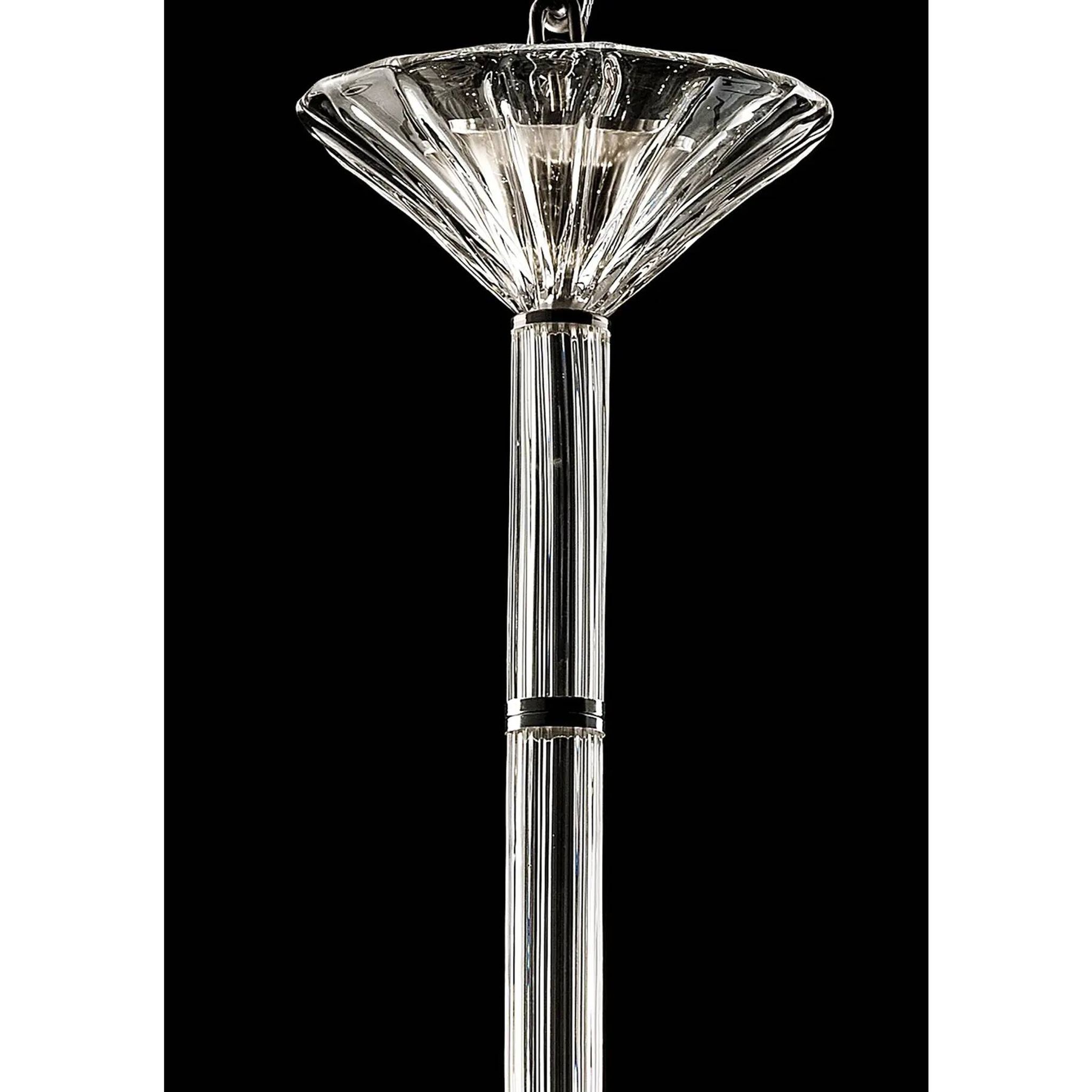 Majestic Imperial Murano Glass “Rigadin” Chandelier in Crystal Clear