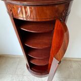 Somno “Column” or Cylindrical Cabinet, in flamed mahogany, Copenhagen, 1830-1840