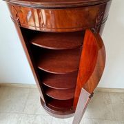 Somno “Column” or Cylindrical Cabinet, in flamed mahogany, Copenhagen, 1830-1840
