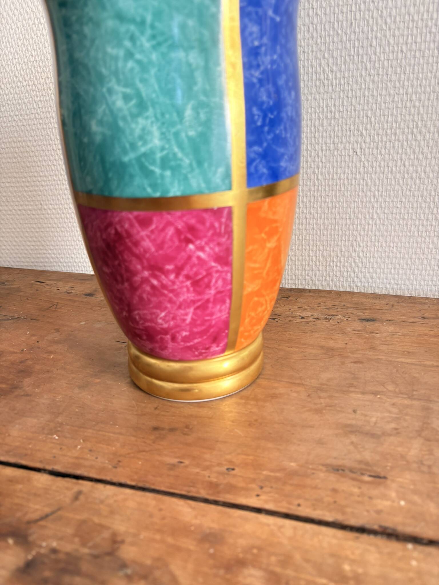 Baluster Vase Babouchka Limoges Porcelain by Artoria