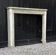 Louis XVI style fireplace in green Estours marble and white Carrara, circa 1880.