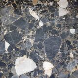 Buffet Art Déco en noyer avec marbres et guérites