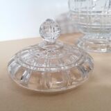 Sucrier ou bonbonnière en verre ancien