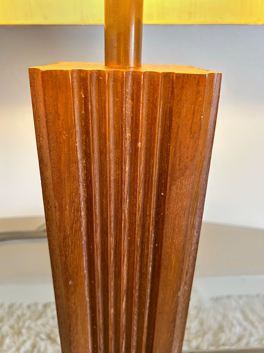 Scandinavian 70s wooden lamp