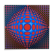 Lithograph by Victor Vasarely, limited edition numbered, 1970s.
