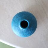 Egyptian blue ceramic vase by Edmond Lachenal, 30s