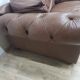 Mid-Century, Chesterfield sofa, natural leather