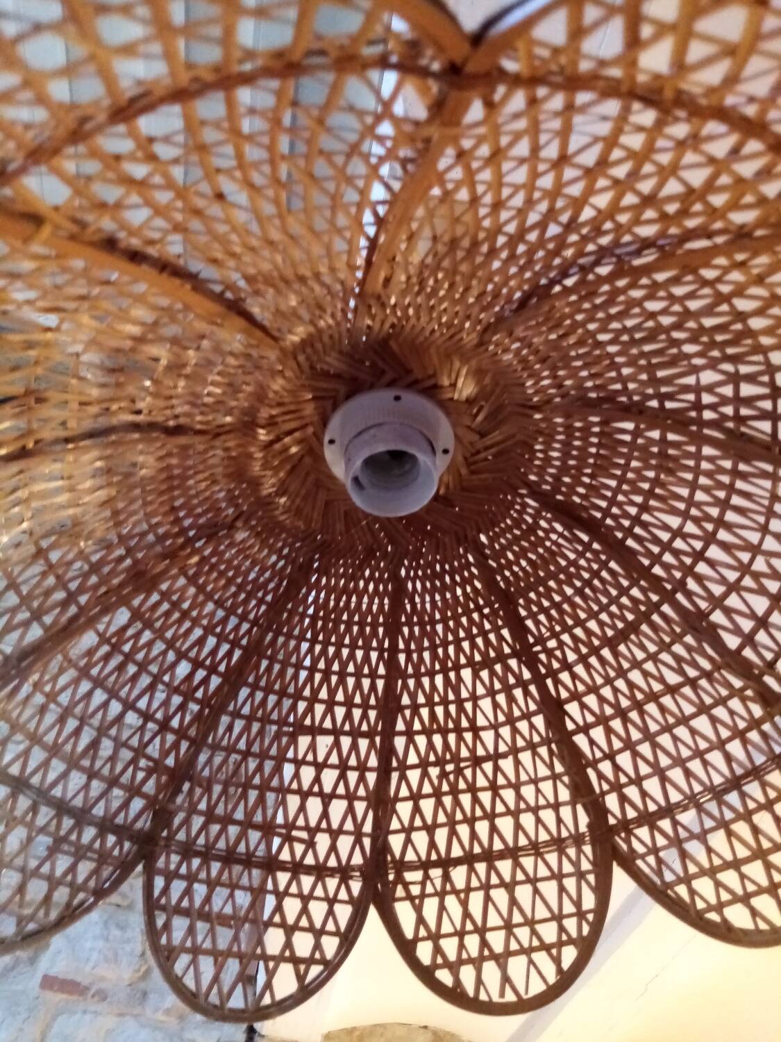 Relux Italy wicker flower pendant light