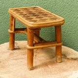 Bamboo and rattan footrest