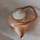 Glazed stoneware teapot