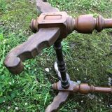 Solid teak oval table