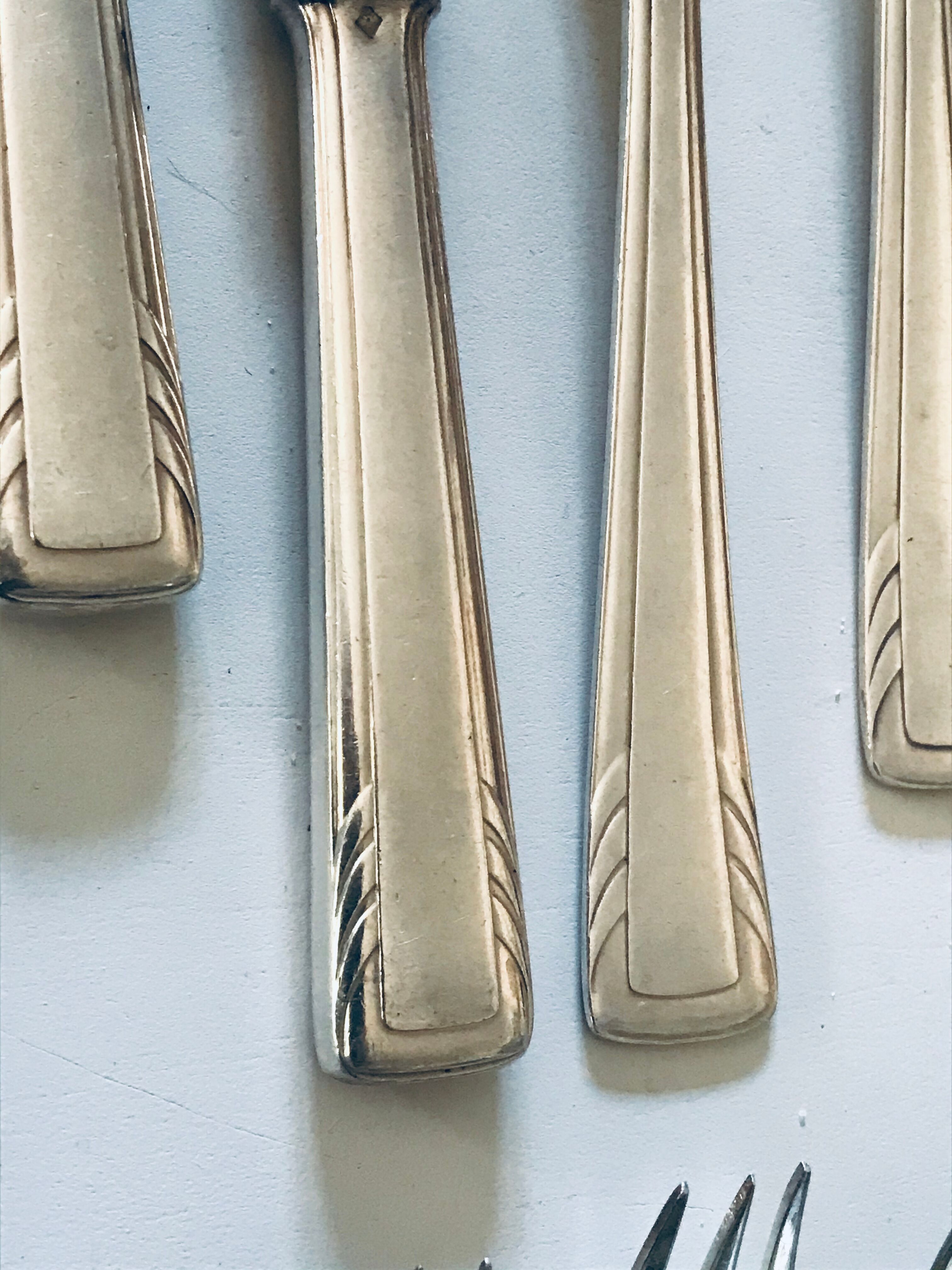 Art Deco Silver Metal Housewife J.Perrin