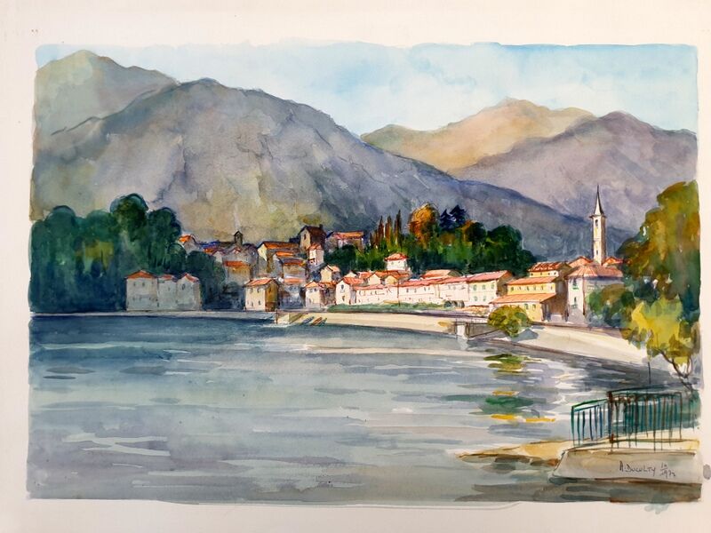 André Duculty (1912-1990) Watercolor on paper "Corsica" Signed lower right, located and dated