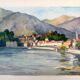 André Duculty (1912-1990) Watercolor on paper "Corsica" Signed lower right, located and dated