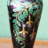 Enameled vase, art nouveau, Limoges, Jules Sarlandie