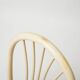 Lot de 2 chaises de salle à manger postmodernes en bois peint en blanc et rotin, années 1980