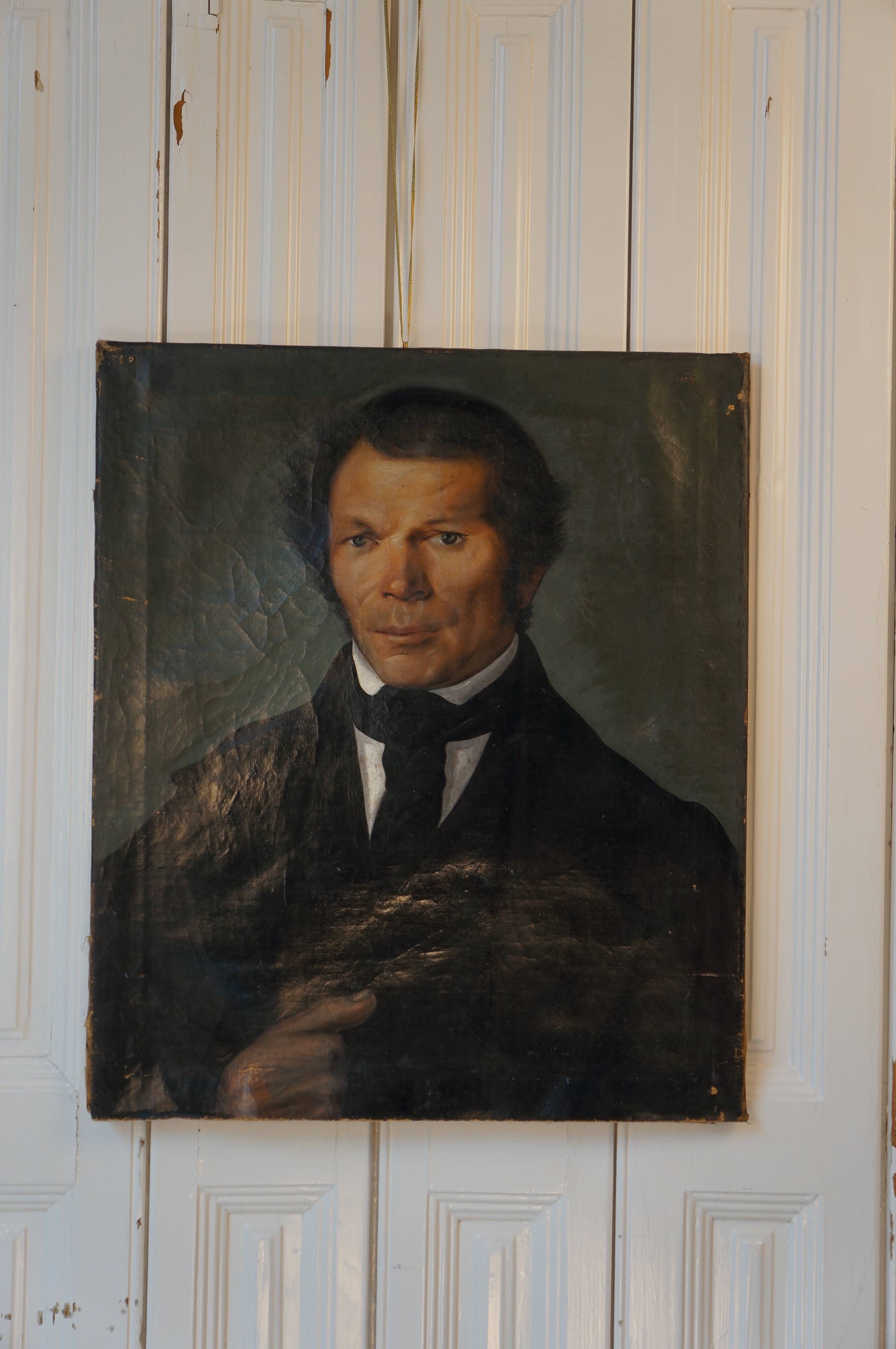 Unknown antique master portrait of a noble gentleman, oil on canvas