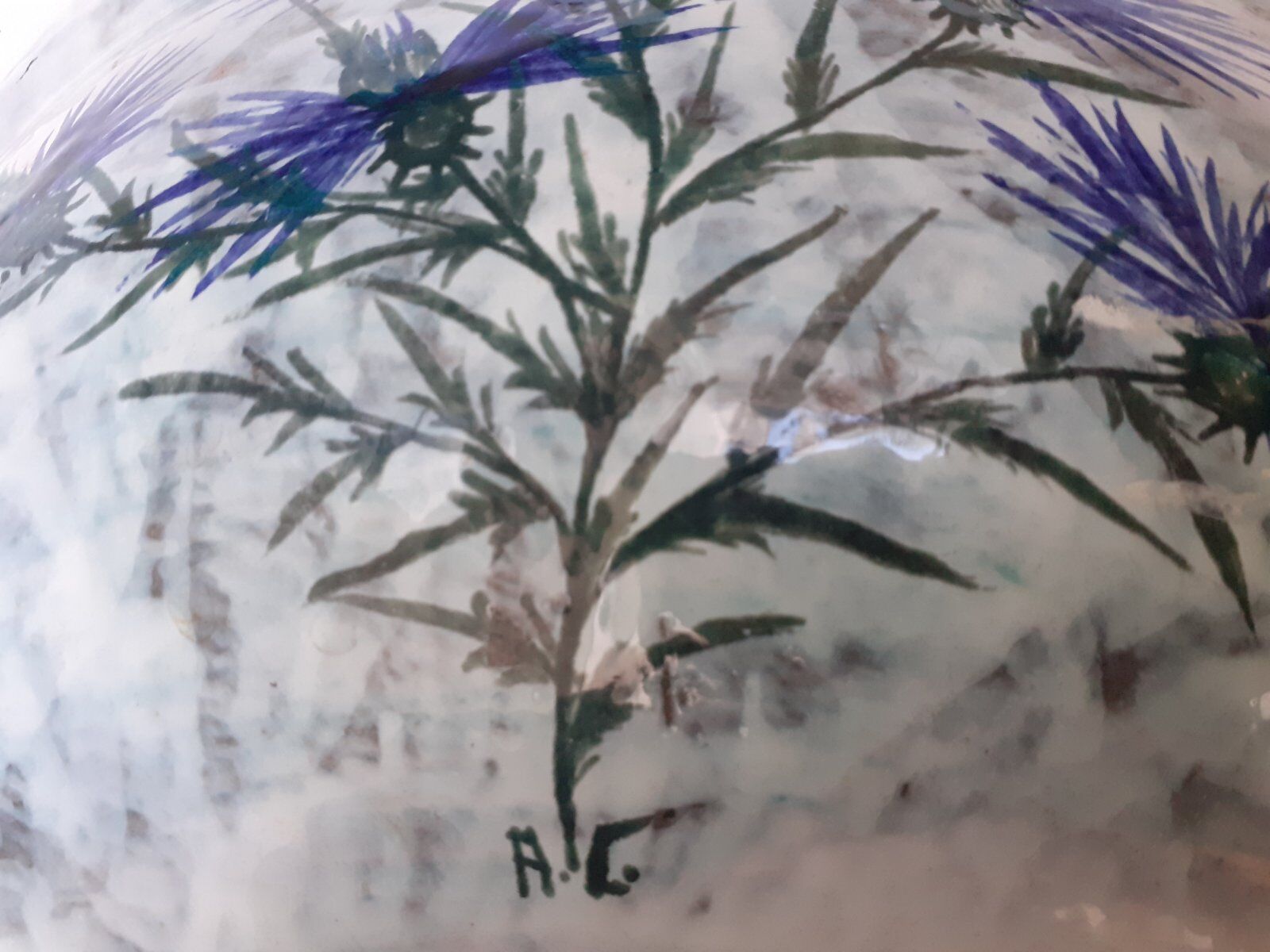 Signed ceramic standing cut