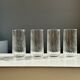 Lot de 4 verres à eau transparent torsadé H:12cm